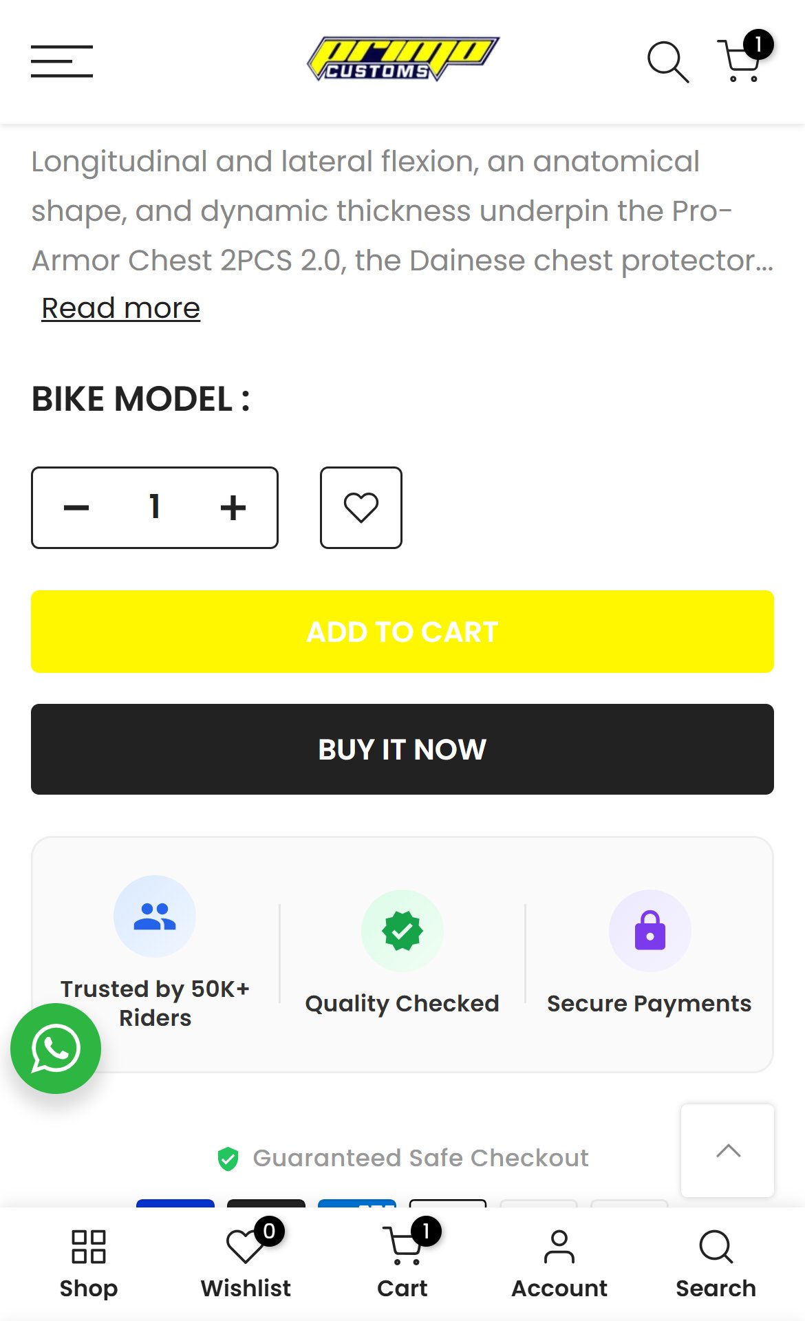 Primo Customs — Mobile